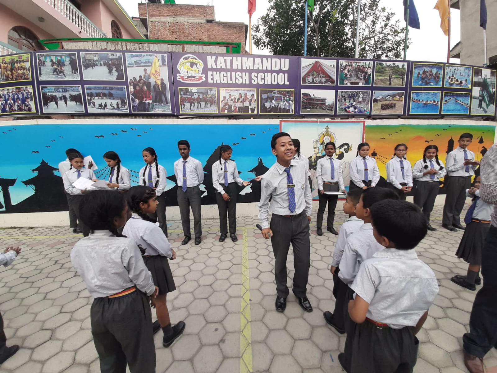 School Captain leading assembly